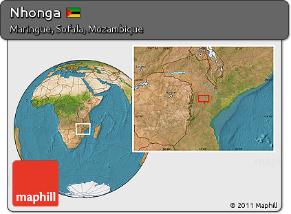 Satellite Location Map of Nhonga