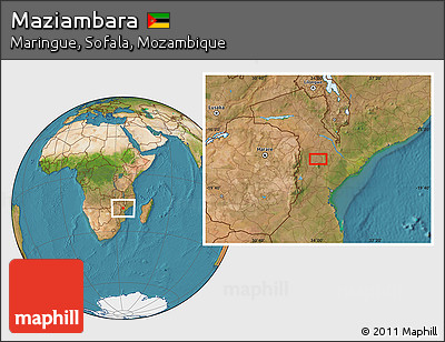 Satellite Location Map of Maziambara