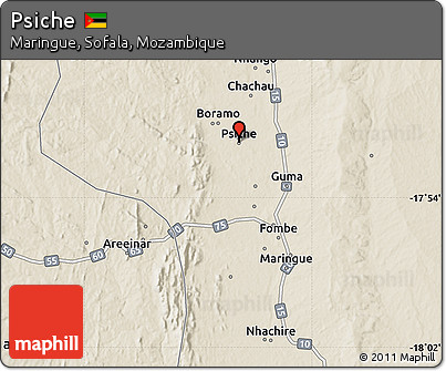Shaded Relief Map of Psiche
