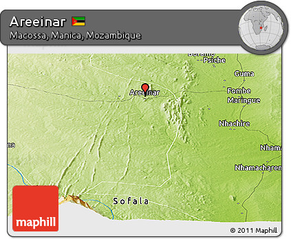 Physical Panoramic Map of Areeinar