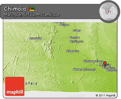 Physical Panoramic Map of Chimoio