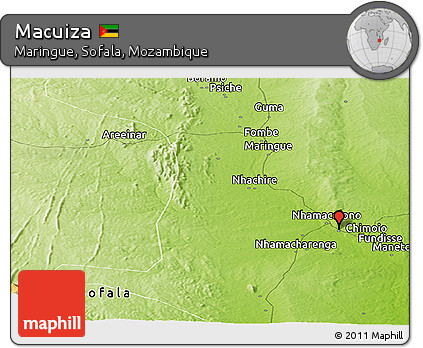 Physical Panoramic Map of Macuiza