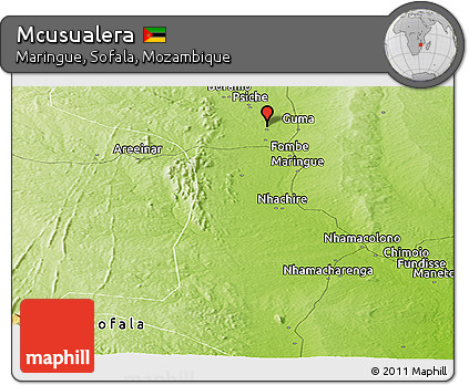 Physical Panoramic Map of Mcusualera