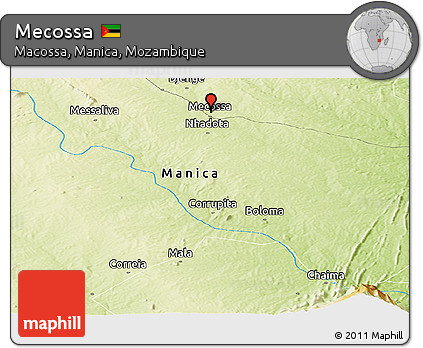 Physical Panoramic Map of Mecossa
