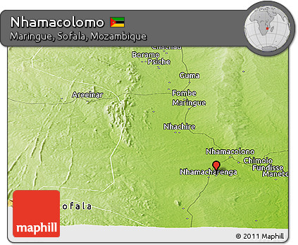 Physical Panoramic Map of Nhamacolomo