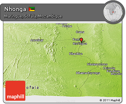 Physical Panoramic Map of Nhonga