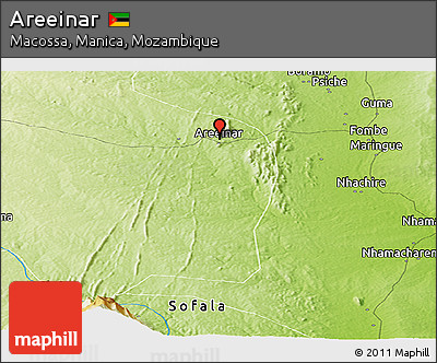 Physical Panoramic Map of Areeinar