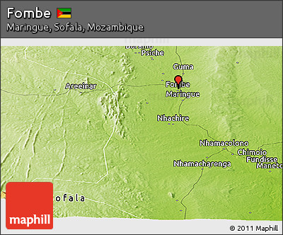 Physical Panoramic Map of Fombe