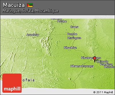 Physical Panoramic Map of Macuiza