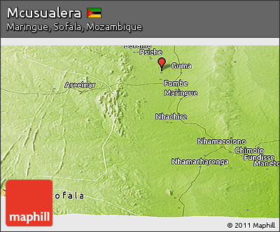 Physical Panoramic Map of Mcusualera