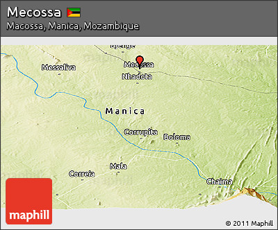 Physical Panoramic Map of Mecossa