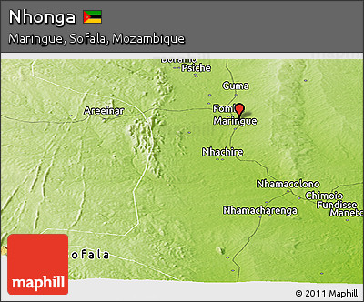Physical Panoramic Map of Nhonga