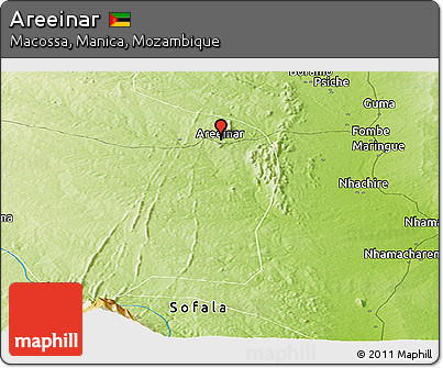 Physical Panoramic Map of Areeinar