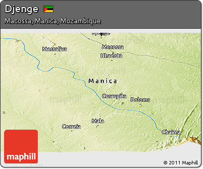 Physical Panoramic Map of Djenge