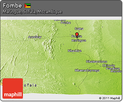 Physical Panoramic Map of Fombe