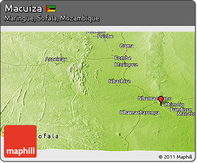 Physical Panoramic Map of Macuiza
