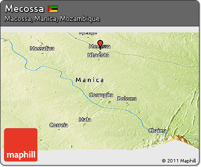 Physical Panoramic Map of Mecossa