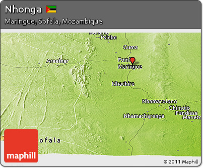 Physical Panoramic Map of Nhonga
