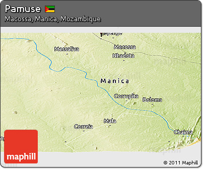 Physical Panoramic Map of Pamuse