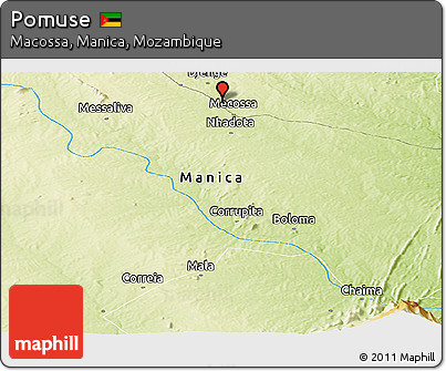 Physical Panoramic Map of Pomuse