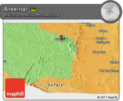 Political Panoramic Map of Areeinar