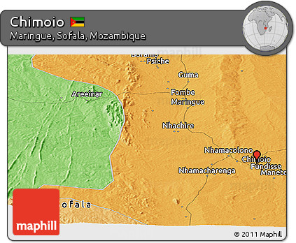 Political Panoramic Map of Chimoio
