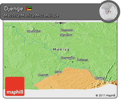 Political Panoramic Map of Djenge