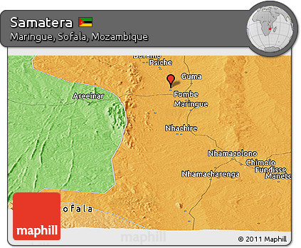 Political Panoramic Map of Samatera