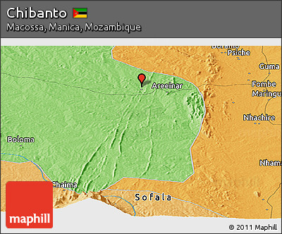 Political Panoramic Map of Chibanto