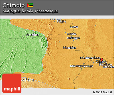 Political Panoramic Map of Chimoio