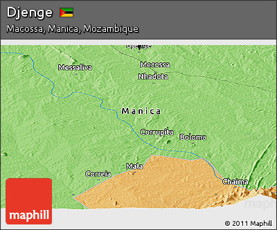 Political Panoramic Map of Djenge