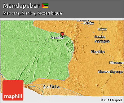 Political Panoramic Map of Mandepebar