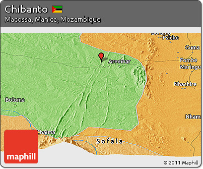 Political Panoramic Map of Chibanto