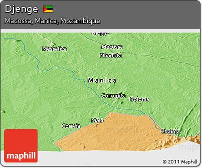 Political Panoramic Map of Djenge