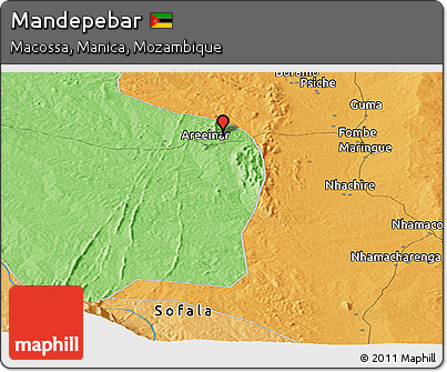 Political Panoramic Map of Mandepebar