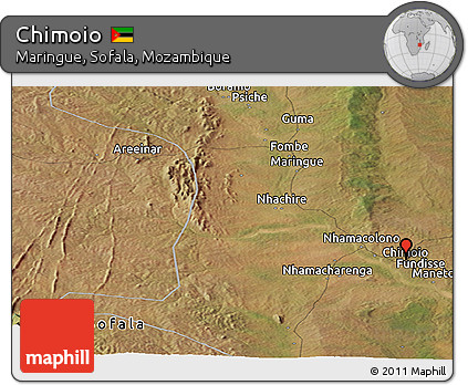 Satellite Panoramic Map of Chimoio