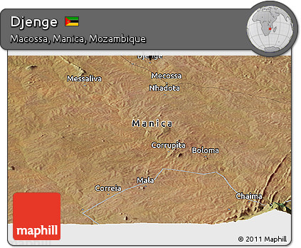 Satellite Panoramic Map of Djenge