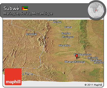 Satellite Panoramic Map of Subwè