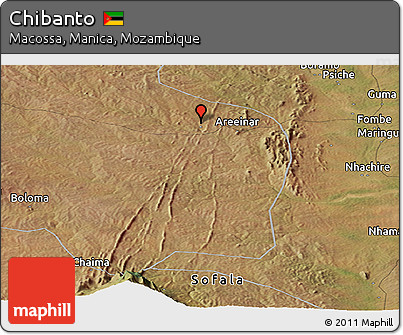 Satellite Panoramic Map of Chibanto