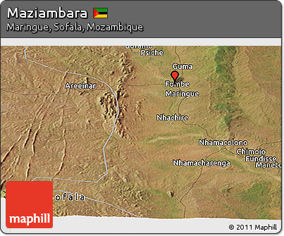 Satellite Panoramic Map of Maziambara