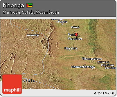Satellite Panoramic Map of Nhonga