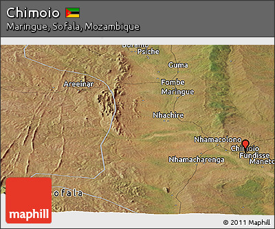 Satellite Panoramic Map of Chimoio
