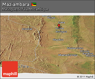 Satellite Panoramic Map of Maziambara