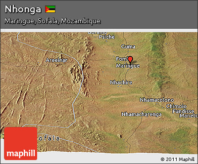 Satellite Panoramic Map of Nhonga