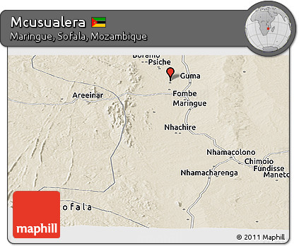 Shaded Relief Panoramic Map of Mcusualera
