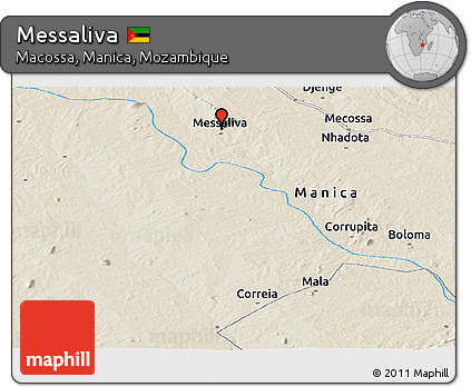 Shaded Relief Panoramic Map of Messaliva
