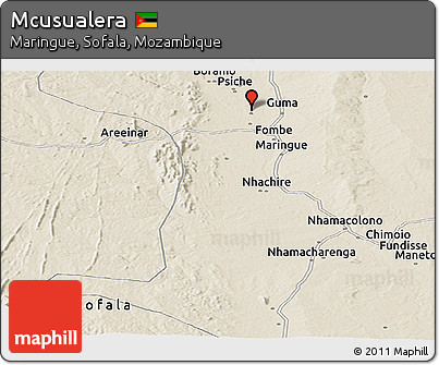 Shaded Relief Panoramic Map of Mcusualera