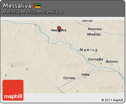 Shaded Relief Panoramic Map of Messaliva