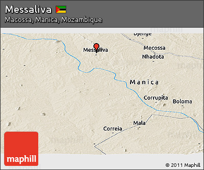 Shaded Relief Panoramic Map of Messaliva