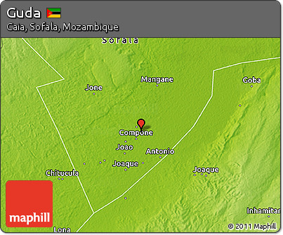 Physical 3D Map of Guda
